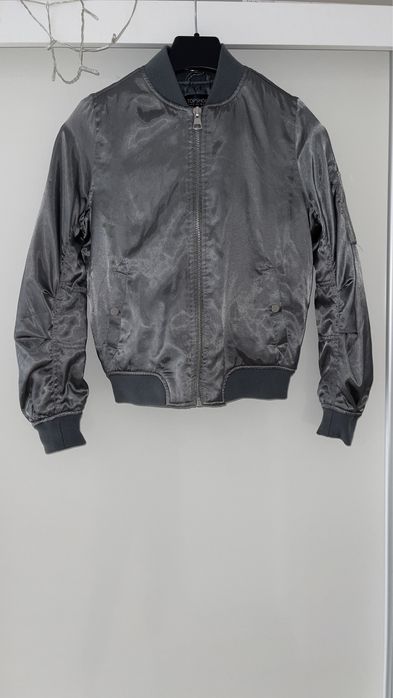 Kurtka bomberka// damska// szary metaliczny