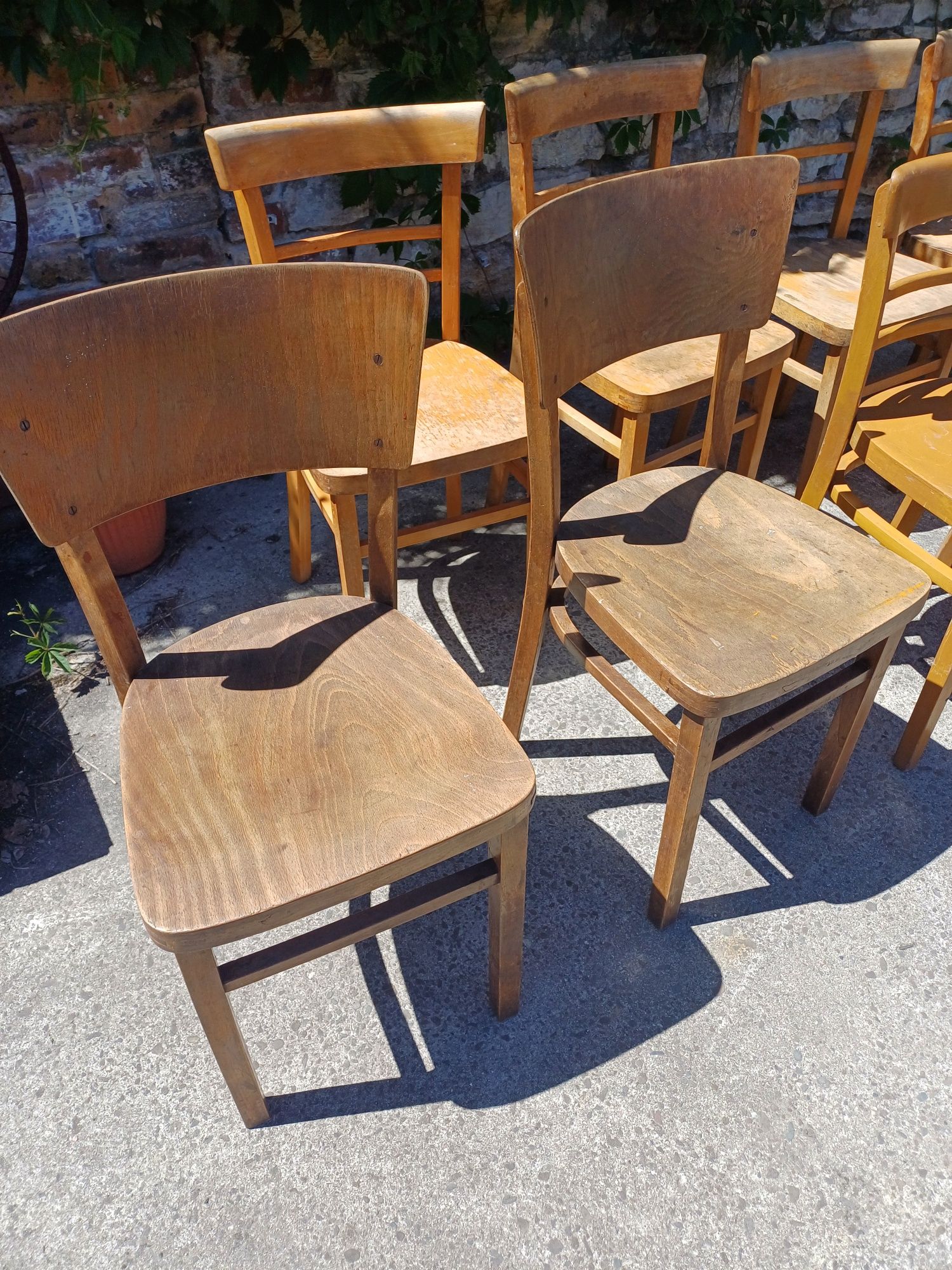 Krzesła drewniane vintage PRL