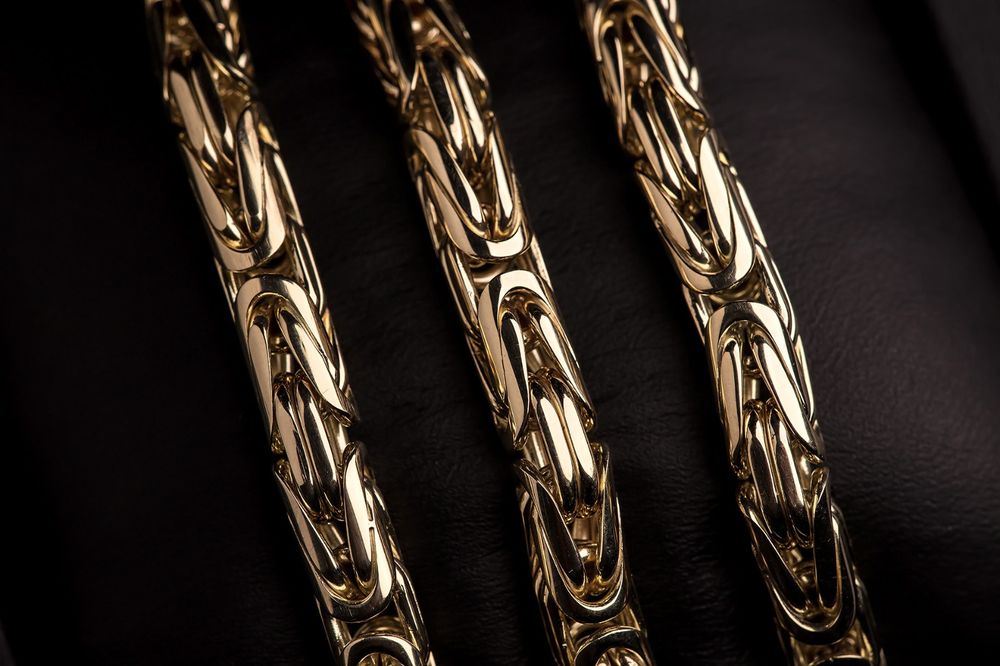 Złoty Łańcuch Splot Królewski 14K-585 pr. Nowy!!! Od Ręki !!!