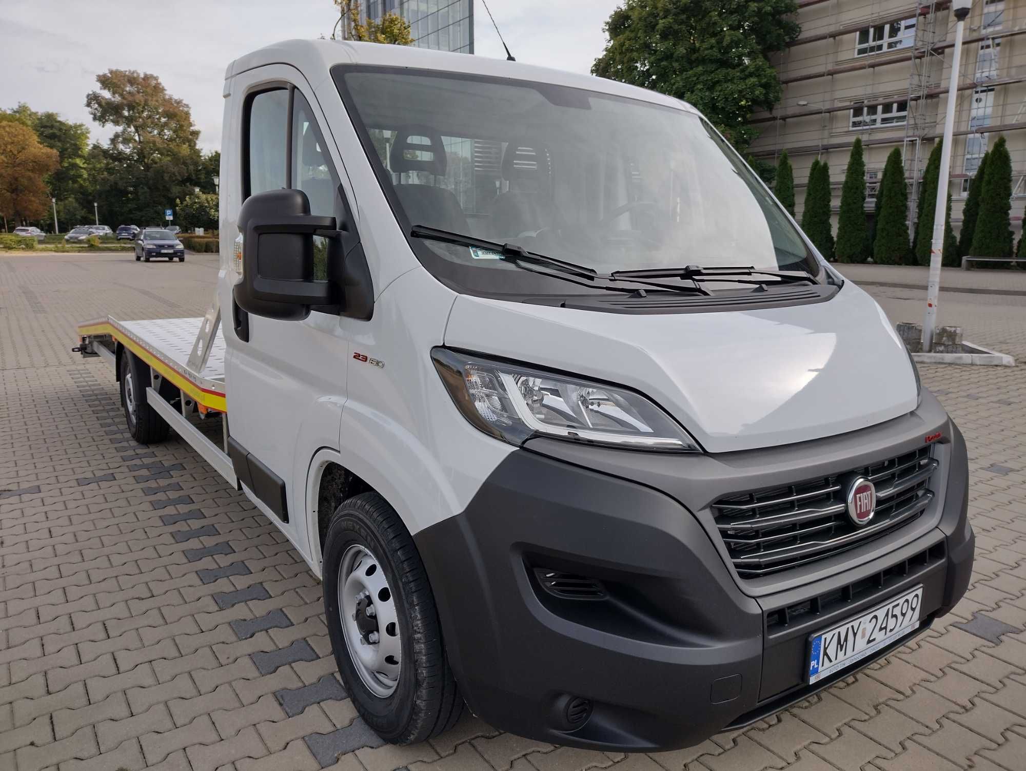 Wynajem Wypożyczalnia laweta autolaweta 2LETNIA fiat duc., ład. 1550kg