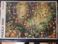 Puzzle 1000 elementów egzotyczne ptaki w dżungli