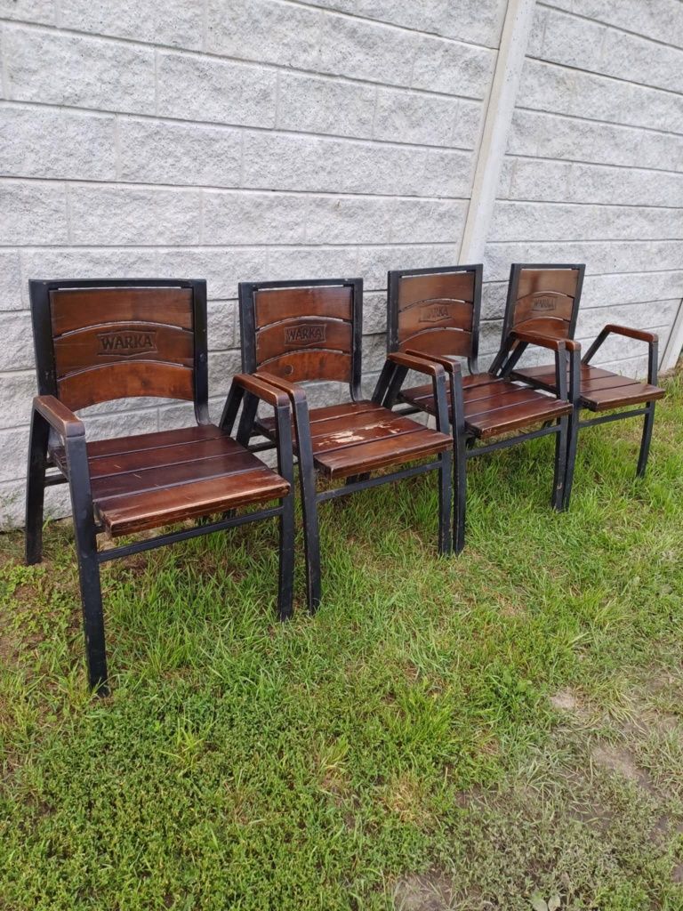 Krzesła ogrodowe ogródek piwny masywne krzesła bar