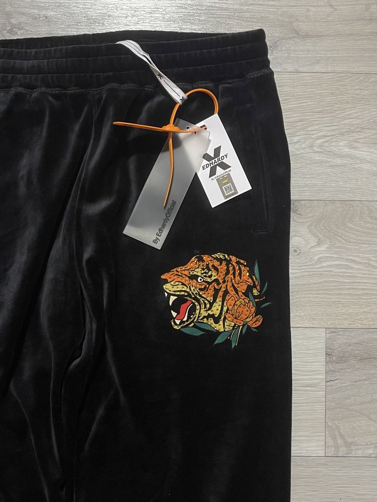 Велюрові широкі спортивки Ed Hardy