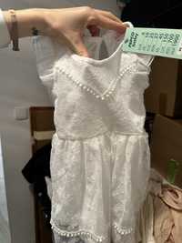 Pepco sukienka koronka dla dziewczynki okazja chrzest urodzi