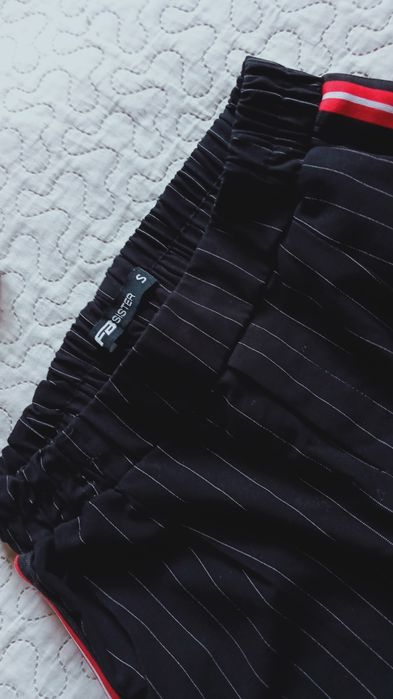 Spodnie chinosy w paski lampasy casual sport vintage S/36