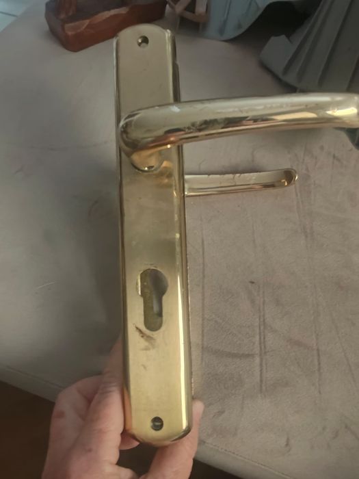 Mosiężne klamki z szyldem cena za 1 szt 50 pln