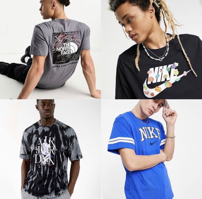 Чоловічі оригінальні футболки Nike, Jordan, The North Face