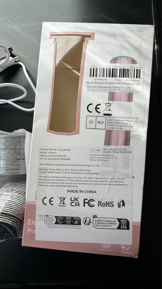 Elektryczny pilnik do stóp pięt frezarka maszyna do pedicure