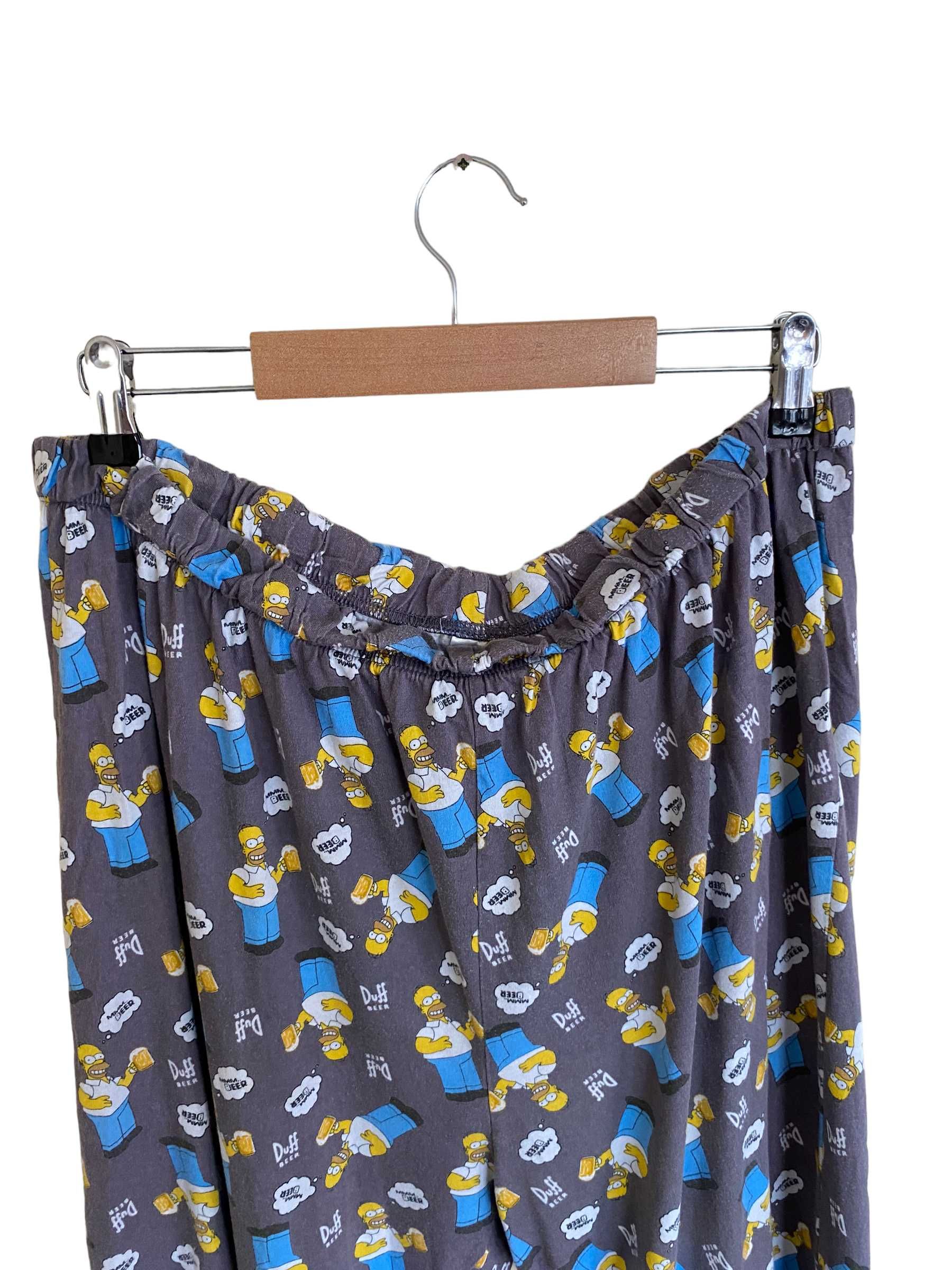 The Simpsons vintage spodnie fullprint, rozmiar XL, stan bardzo dobry