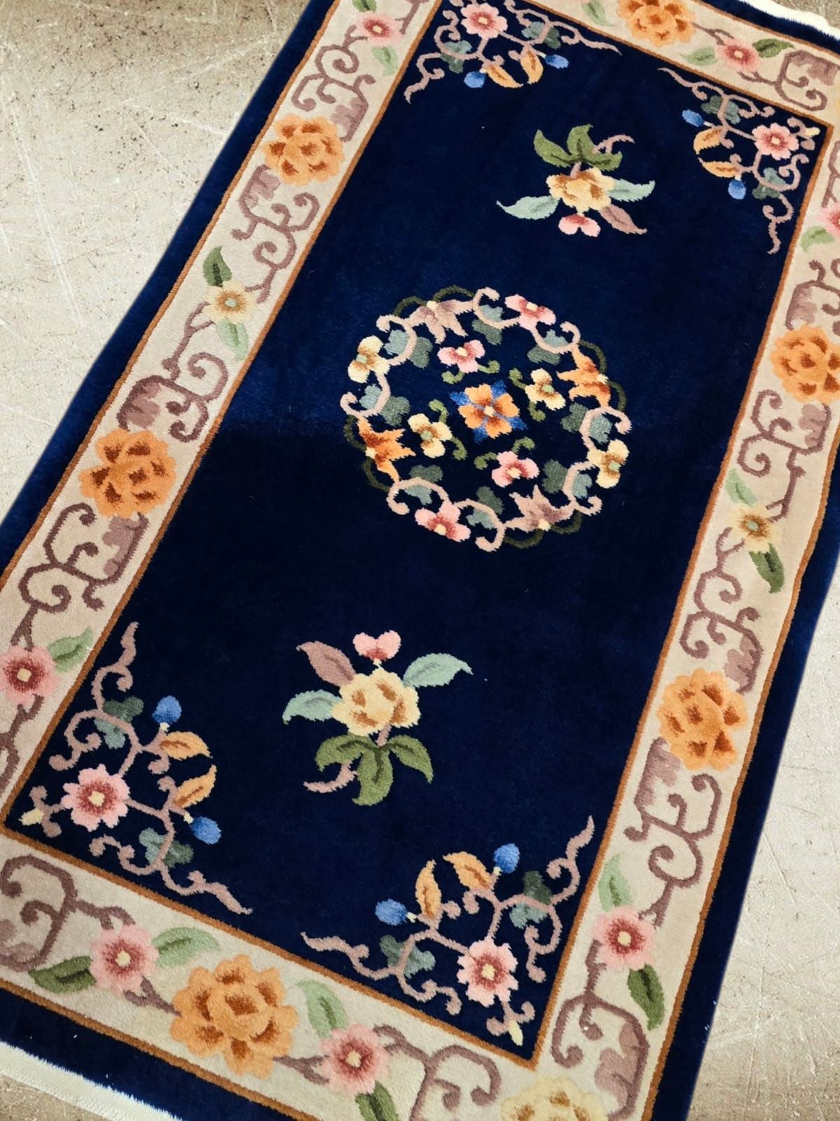 Chiński dywan - Kaszmirowy Aubusson - Rękodzieło - Wełniany - 77 x 140
