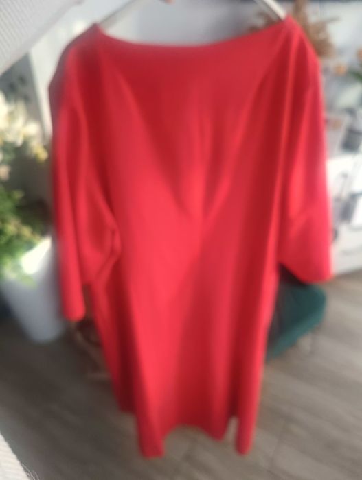 MIDI czerwona sukienka r48/52