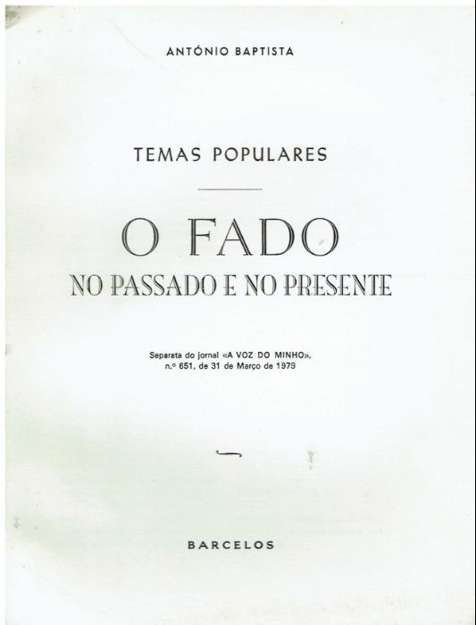 7526 - Fado - Livros sobre Fado