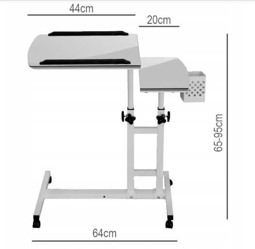 Столик стол подставка для ноутбука на колесиках Белый