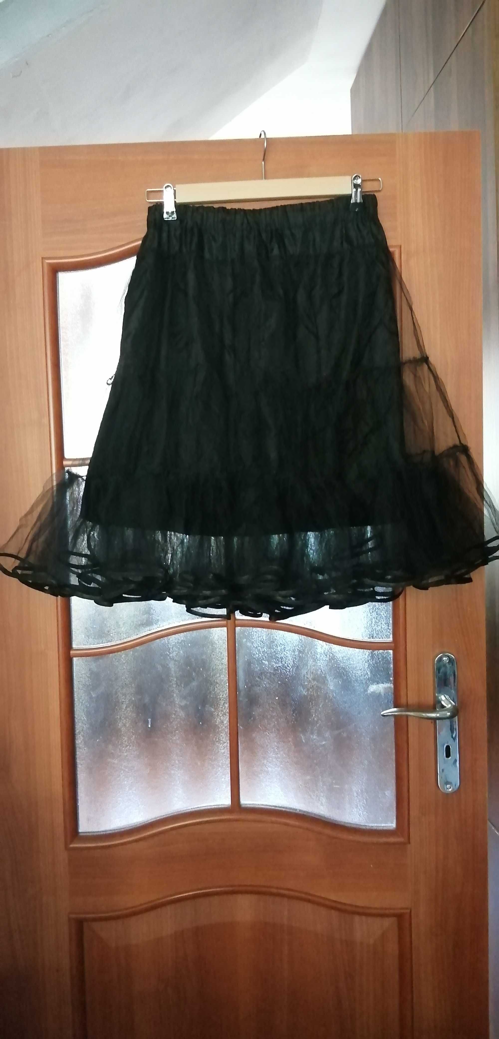 Halka Czarna pin up tiul unosząca gotyk, lata 50