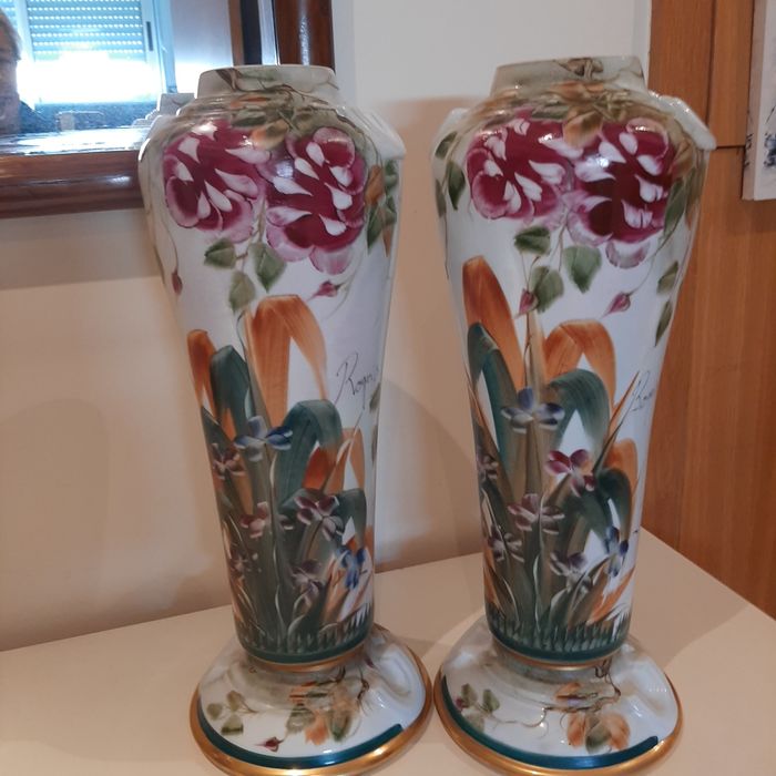 Venda 2 pecas de decoração pintadas a mão