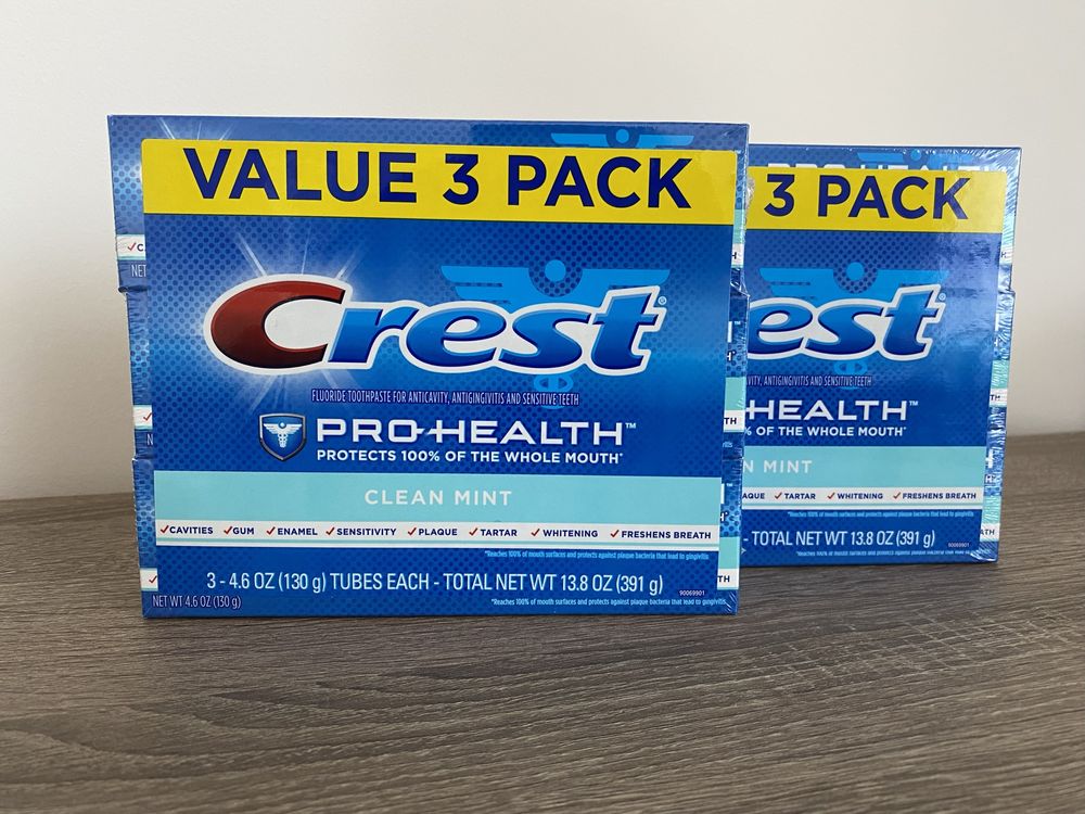 Зубні пасти Crest, Scope, Pro-health, Cavity для дорослих та для дітей