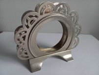 Serwetnik srebrny metalowy