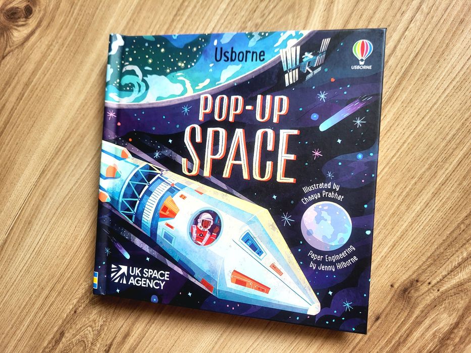 Pop-Up Space Usborne książeczka z kodem QR o kosmosie po angielsku