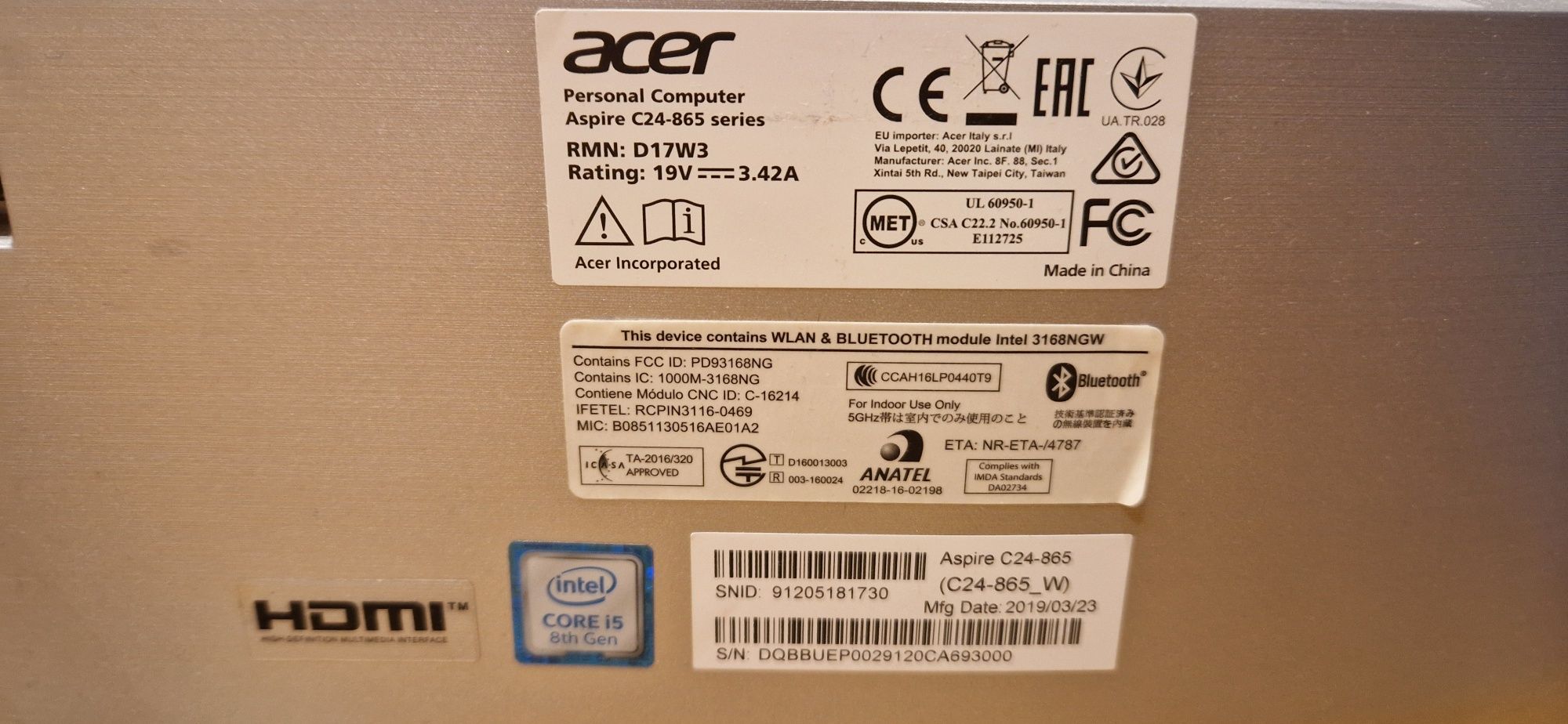 Acer Aspire C24 - 865