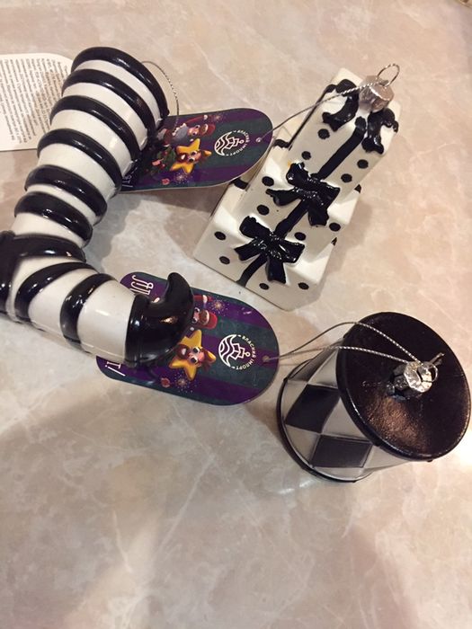 Игрушки новогодние на елку небьющиеся іграшки чобіток на ялинку нові