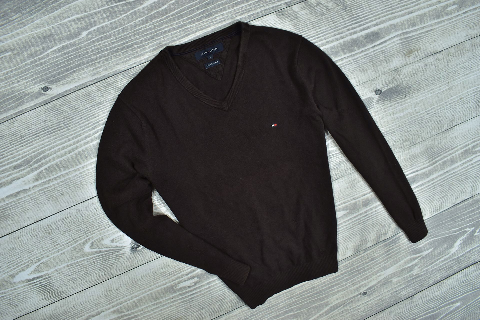 TOMMY HILFIGER Cotton Cashmere Sweter Męski / M