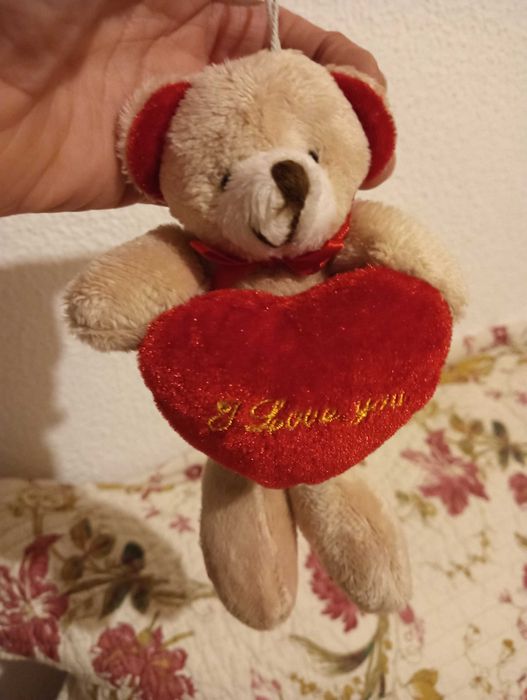 Ursinho novo peluche São Valentim tamanho 18cm