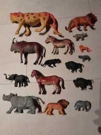 Stare figurki zwierzątka zwierzęta różne zestaw 15 sztuk