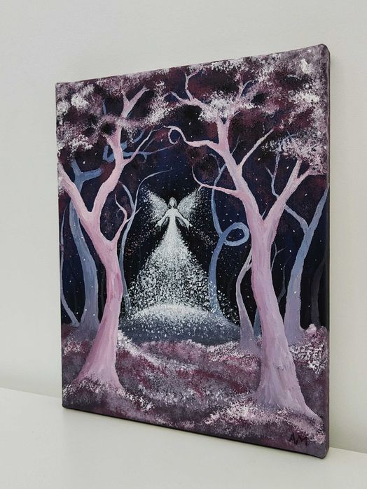 Obraz akrylowy autorski unikatowy 24x30cm - "Światłość"