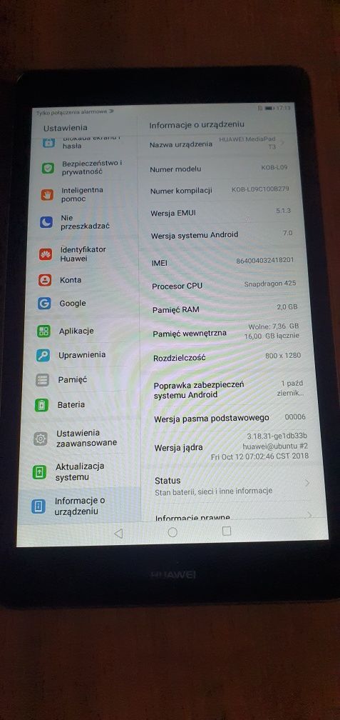 Tablet Huawei MediaPad T3