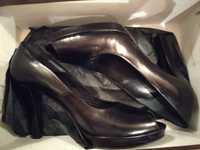 Buty czarne szpilki Venezia, skóra, rozmiar 37