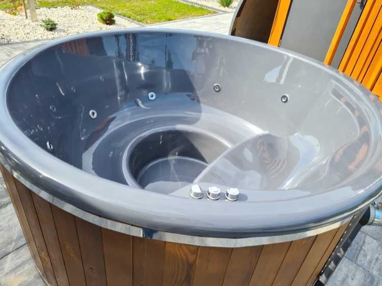 Balia Ogrodowa Sauna Jacuzzi Hot Tub SPA Beczka Pokrywa Termiczna