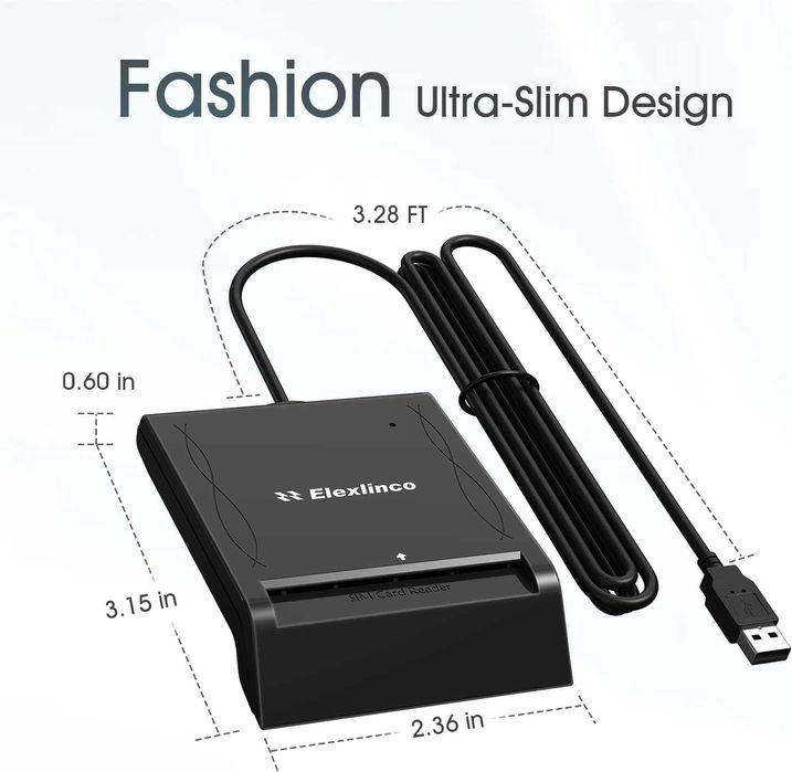 Czytnik kart inteligentnych Elexlinco Contact USB identyfikacja ludzi