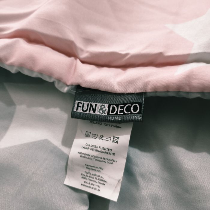 Edredão de inverno inversível cor-de-rosa/ cinza (250/270)