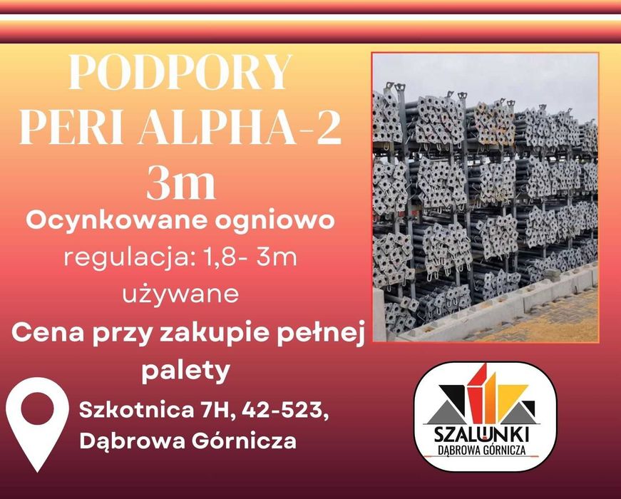 Stemple peri  3 m 20 kn szalunki sztyce