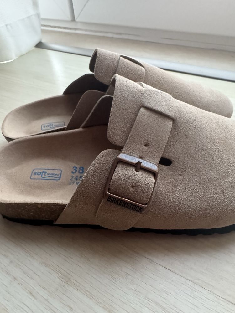 Socas Birkenstock Boston Castanho