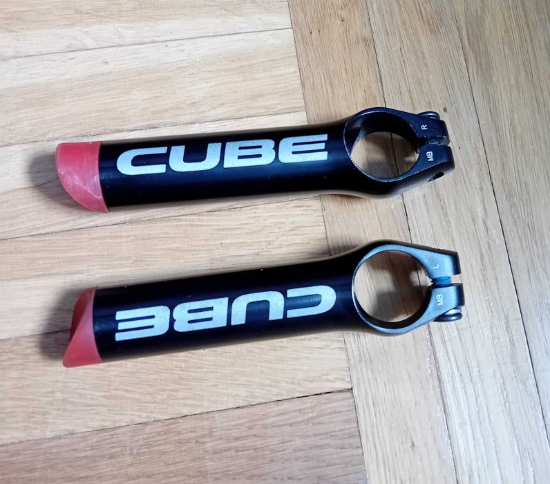 Rogi kierownicy CUBE aluminiowe,czarne,super lekkie,antypoślizgowe.