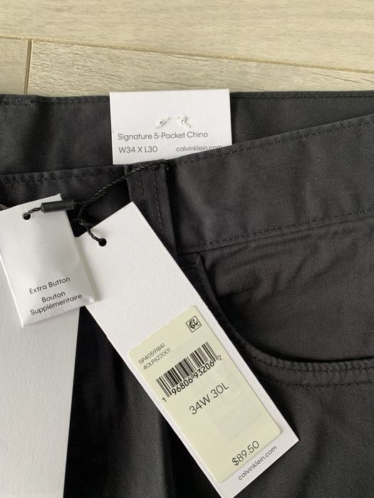 Spodnie meskie Calvin Klein chinosy 34W 30 L