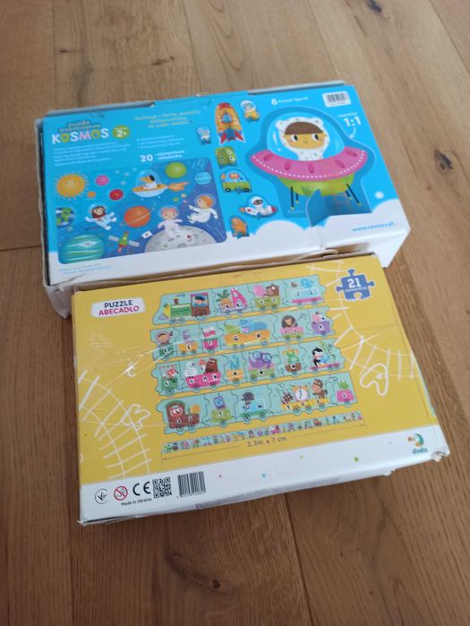 Zestaw puzzli dla najmłodszych, Abecadło, Alfabet + Kosmos