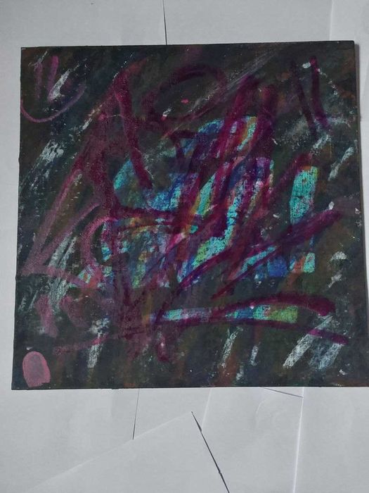 Obraz ręcznie malowany na płótnie z napisami