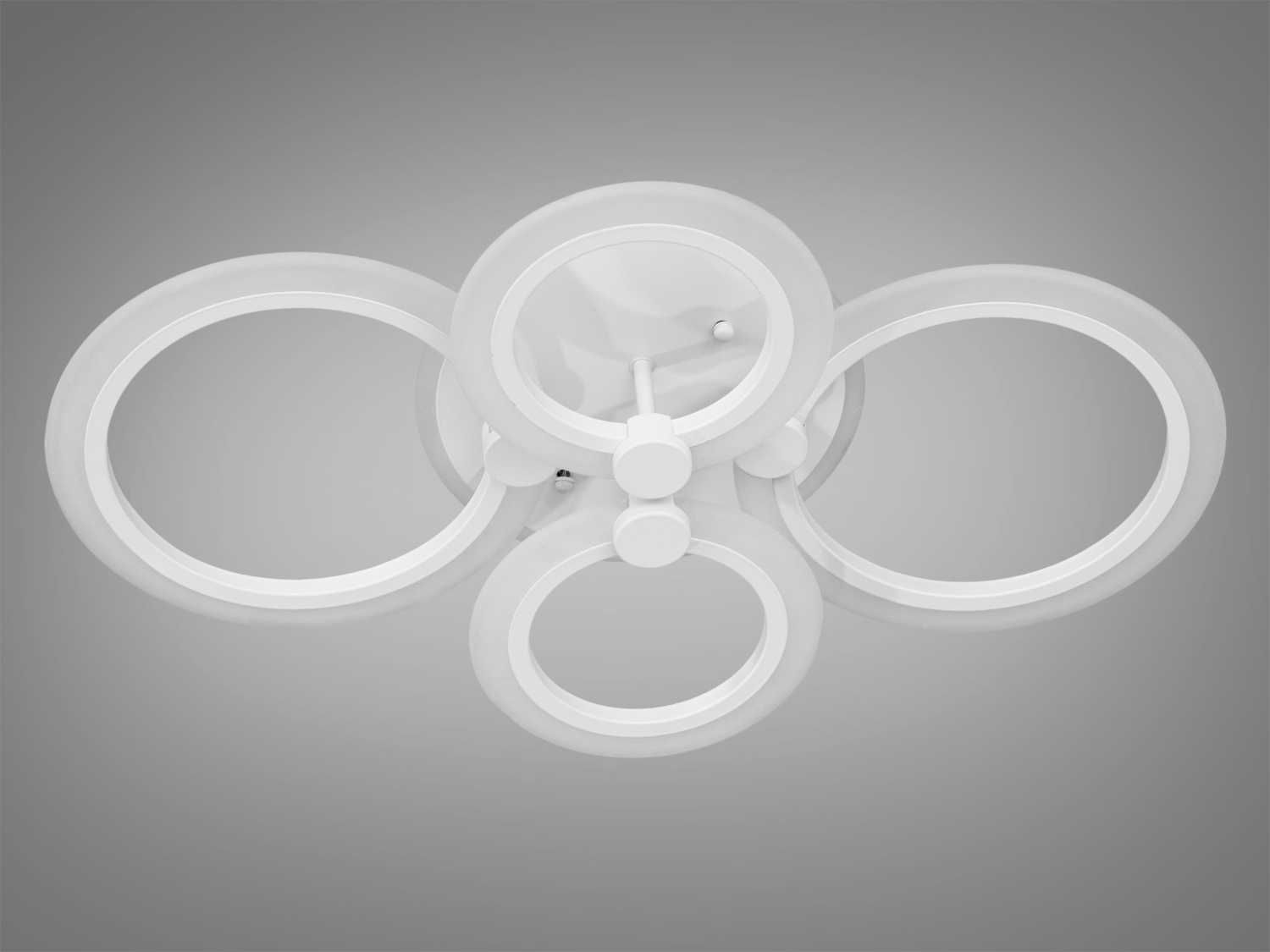 LED-люстра для кухні з пультом, чорна/біла, 80W на 12м2 A8022/4BKLED