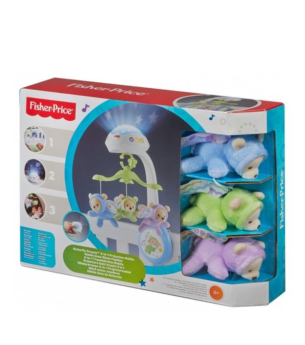 Мобіль із ведмедиками Fisher Price 3-в-1