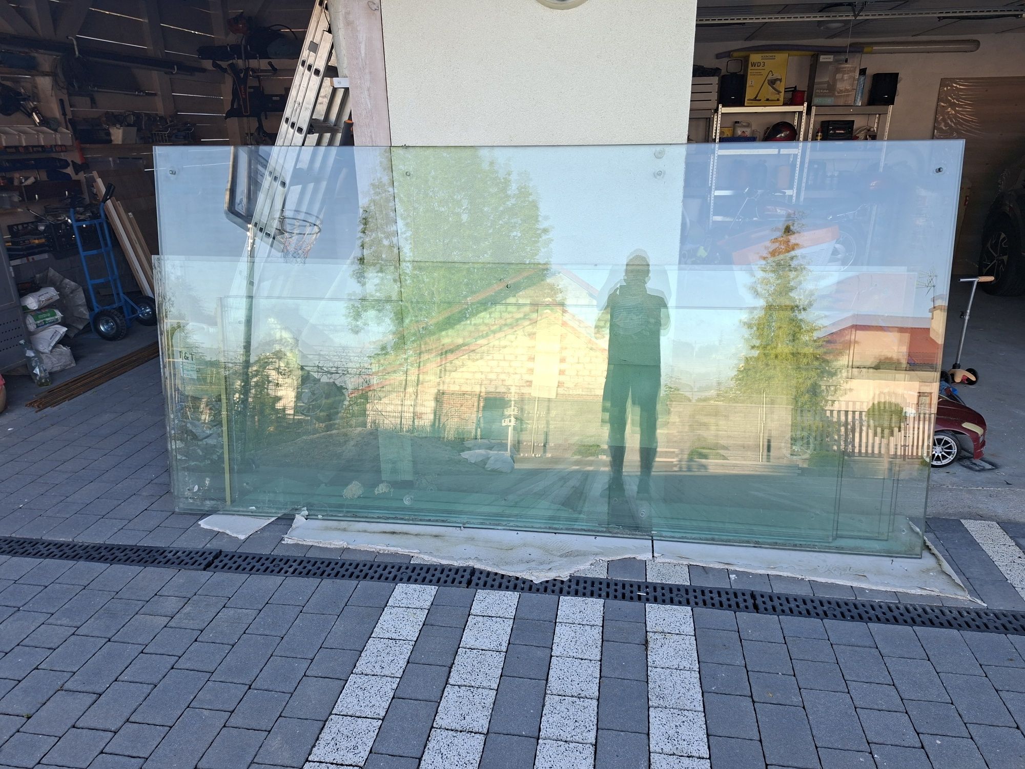 Szkło hartowane certyfikat 2x8mm klejone balustrada daszek stół okap