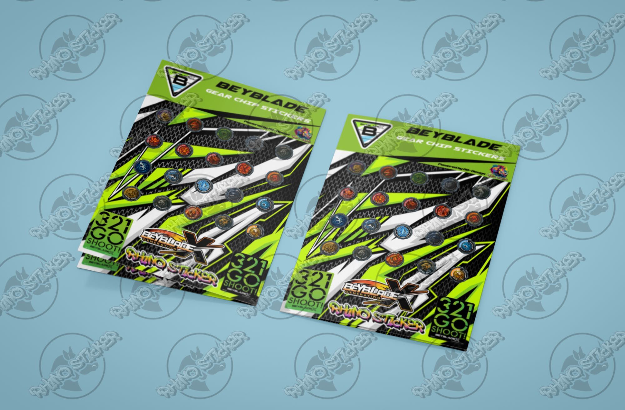 Autocolantes Personalizados Beyblade (Gear Chip 16mm) - 20un.+5 Extras