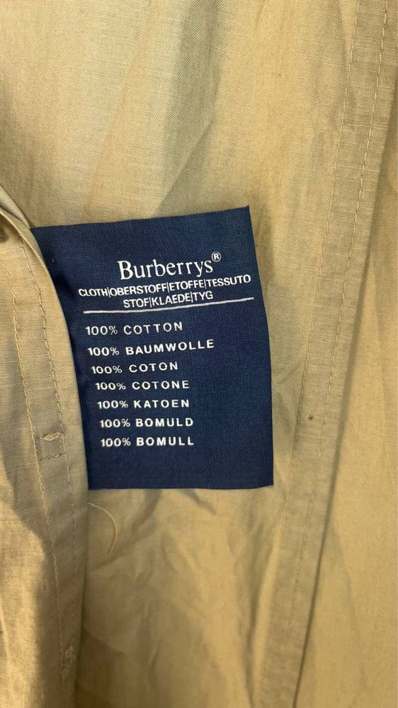 100 Cotton Burberrys Trench Coat