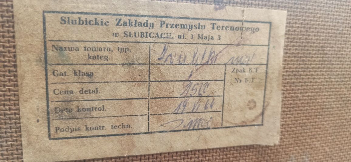 Retro, Stara toaletka z 1964 r. Słubickie Zakłady Przemysłu Terenowego