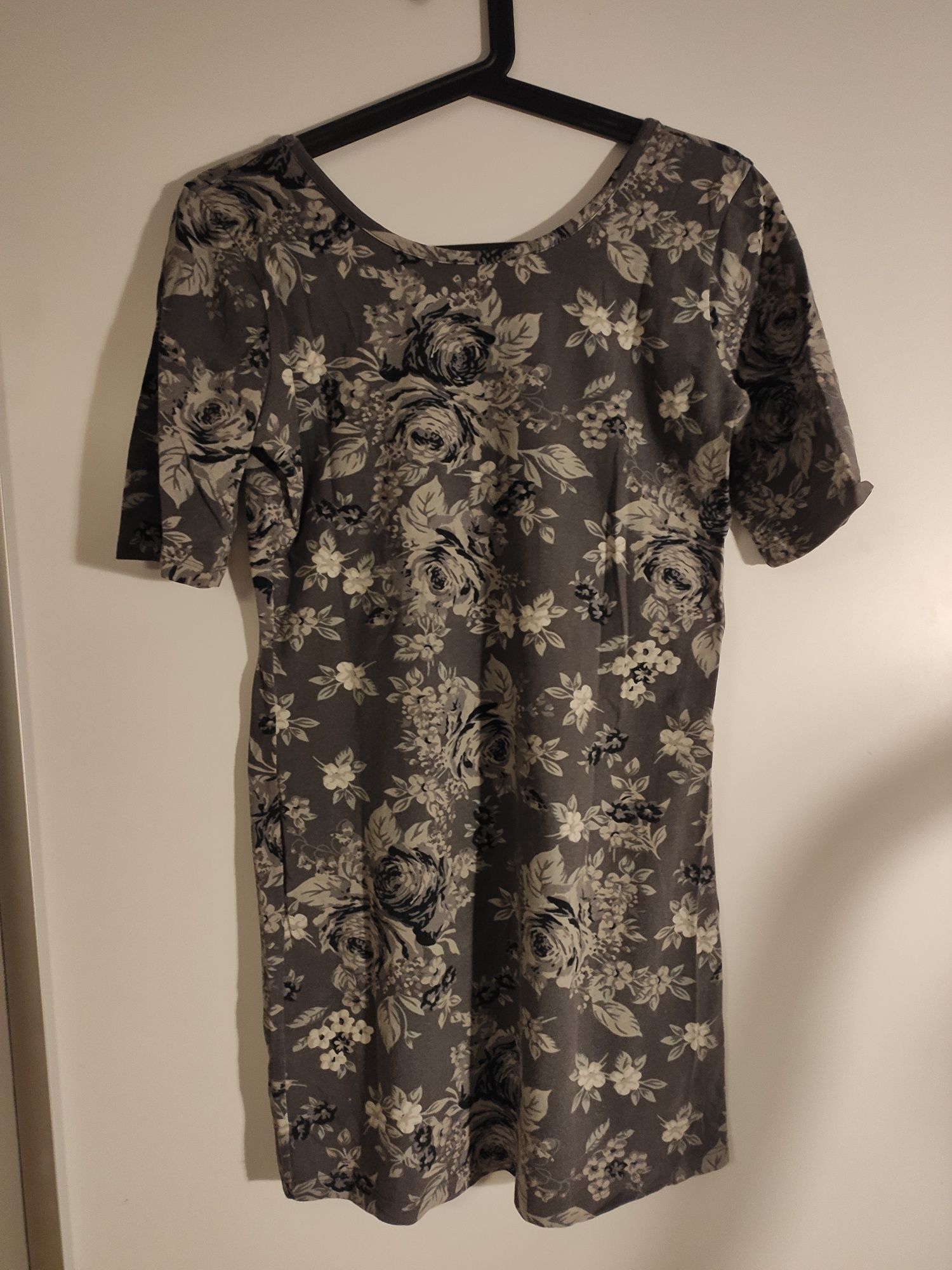 Szary długi t-shirt Halens