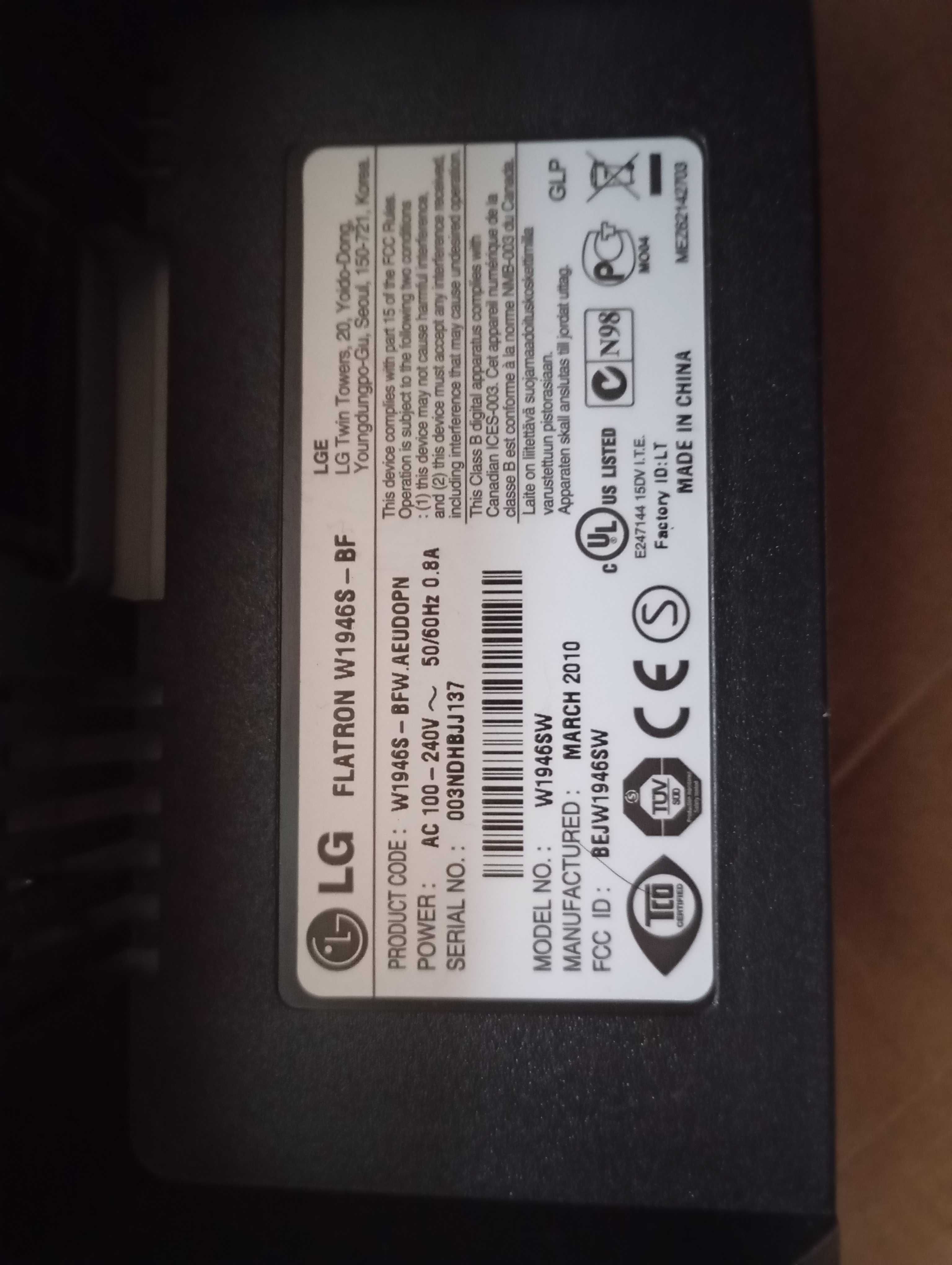 Monitor LG Flatron W 1945S 15 "