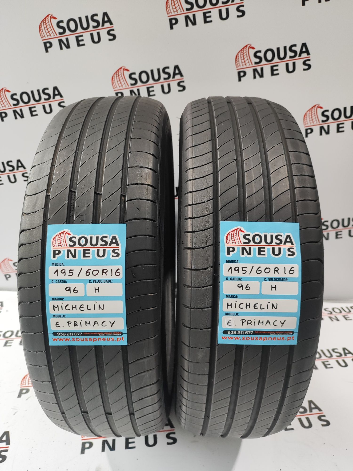 110 Euros 2 pneus como novos 195-60R16 96 H Michelin Oferta dos Portes