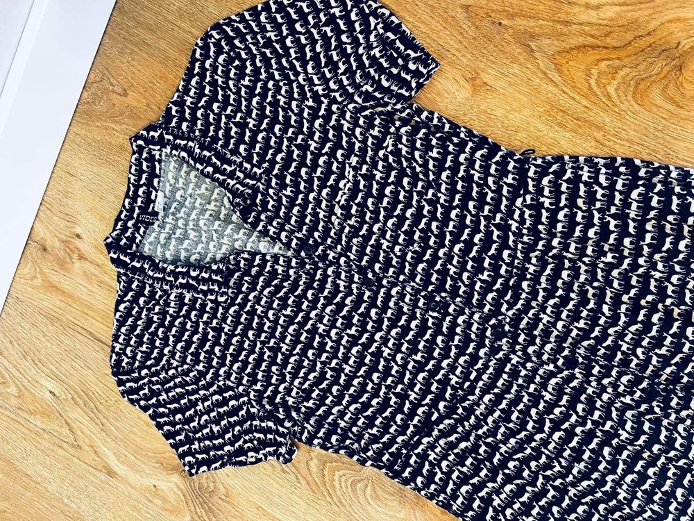 Sukienka h&m xs 34 w wzorki w konie koszulowa