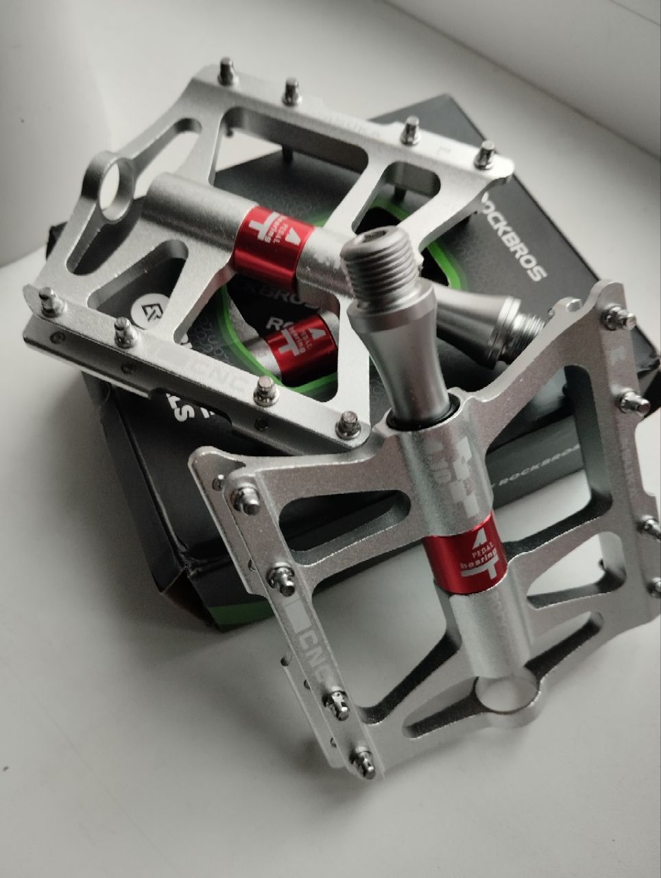 Педали Rockbros JT410  на четырех промах алюминий CR-Mo